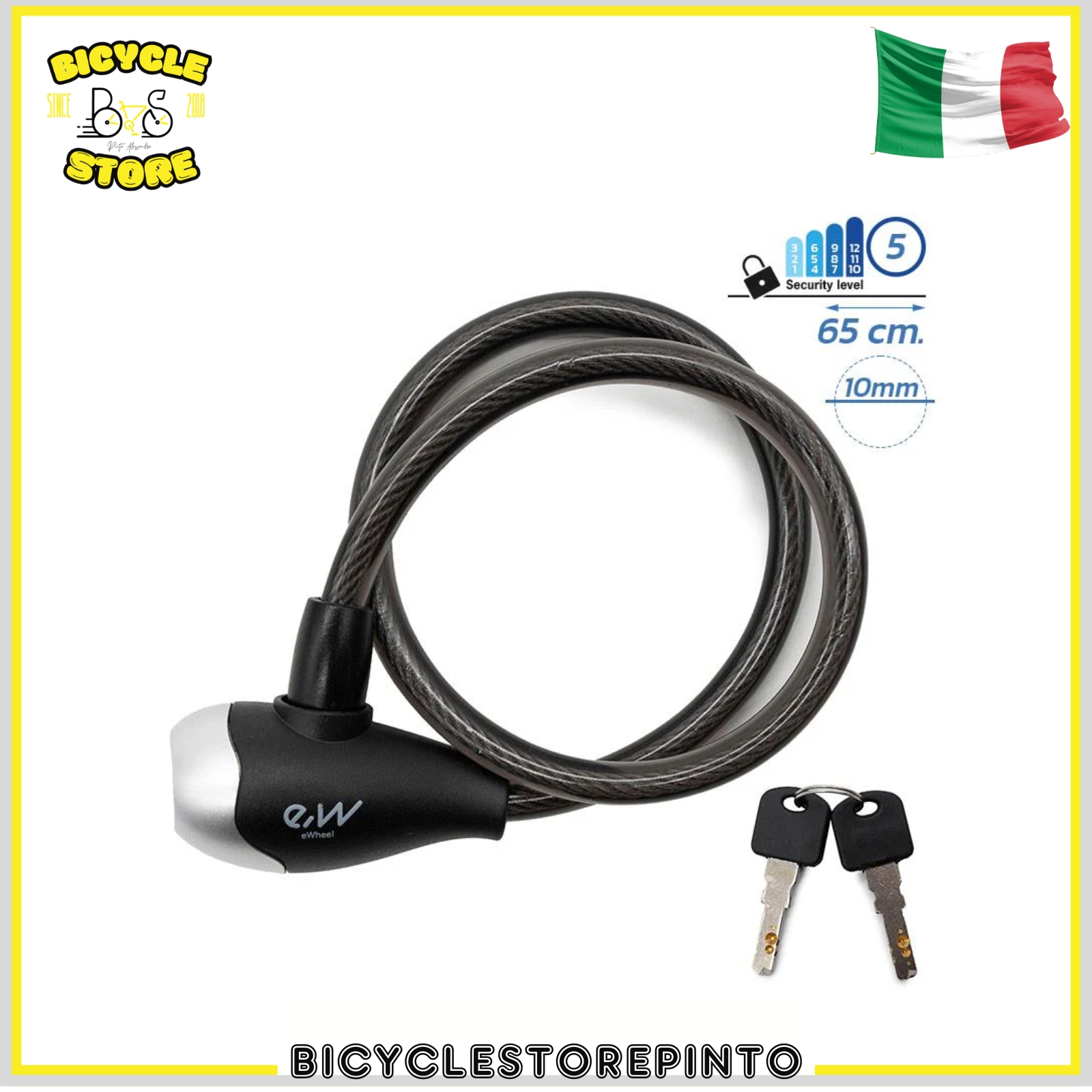 Lucchetto a Chiave EWLK016 Nero – Compatto e Resistente