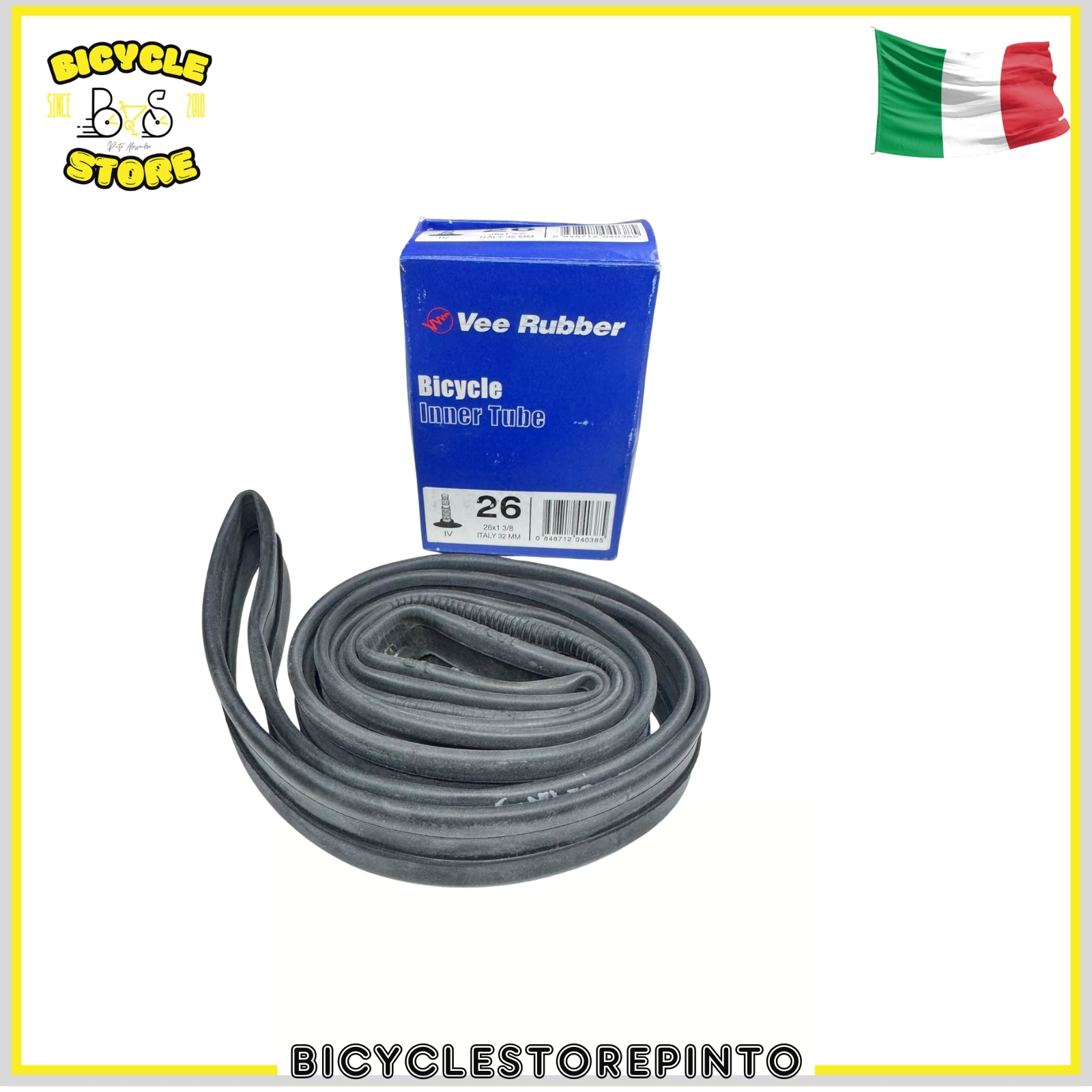 Camera d’Aria 26x1 3/8 V.I. BOX 32 mm – Gomma Butilica