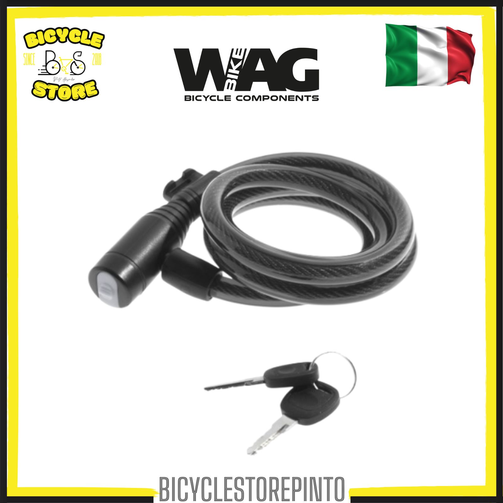 Lucchetto a Spirale 6 x 800 mm – Nero