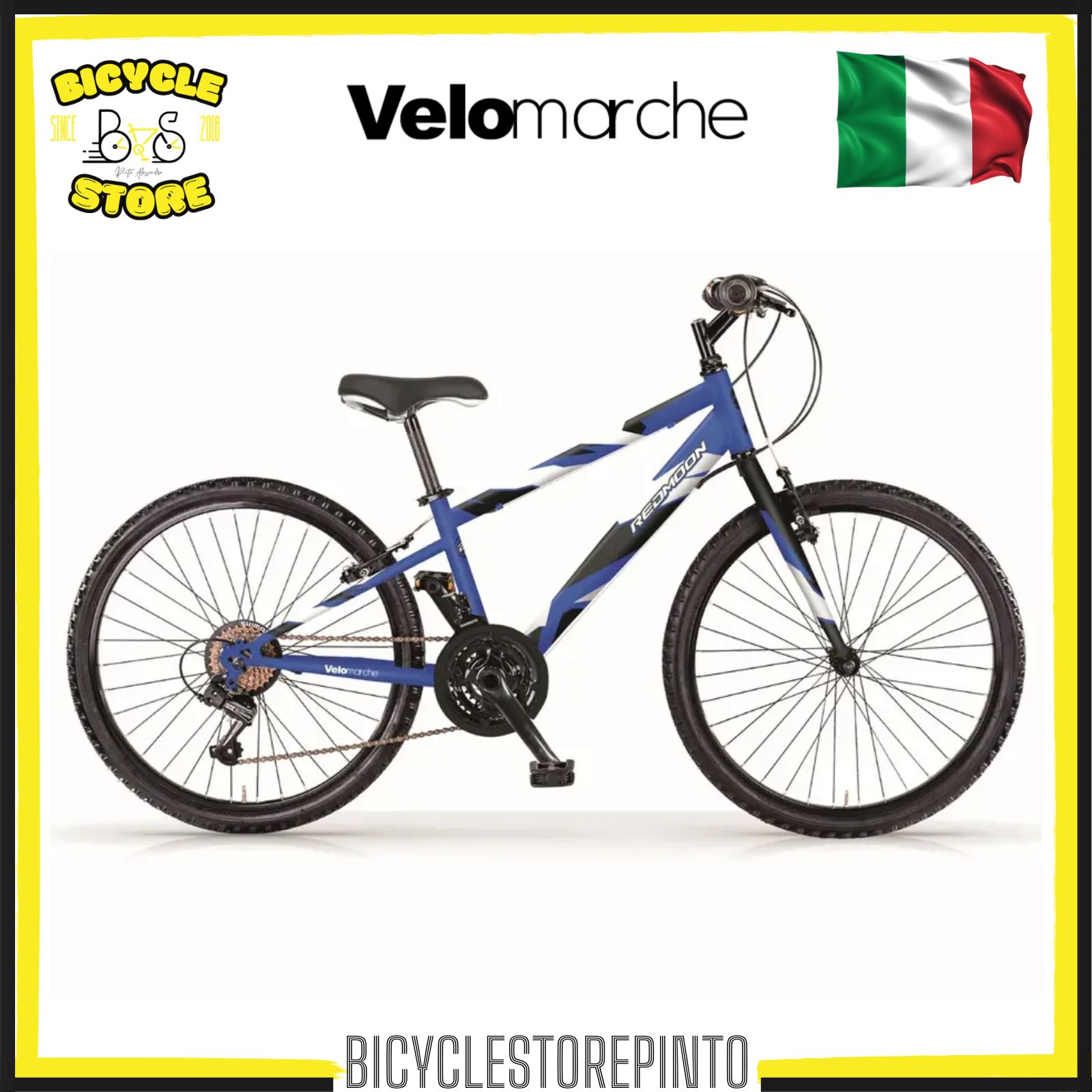 BICICLETTA MUSCOLARE VELOMARCHE RED MOON 24" 18V MAN