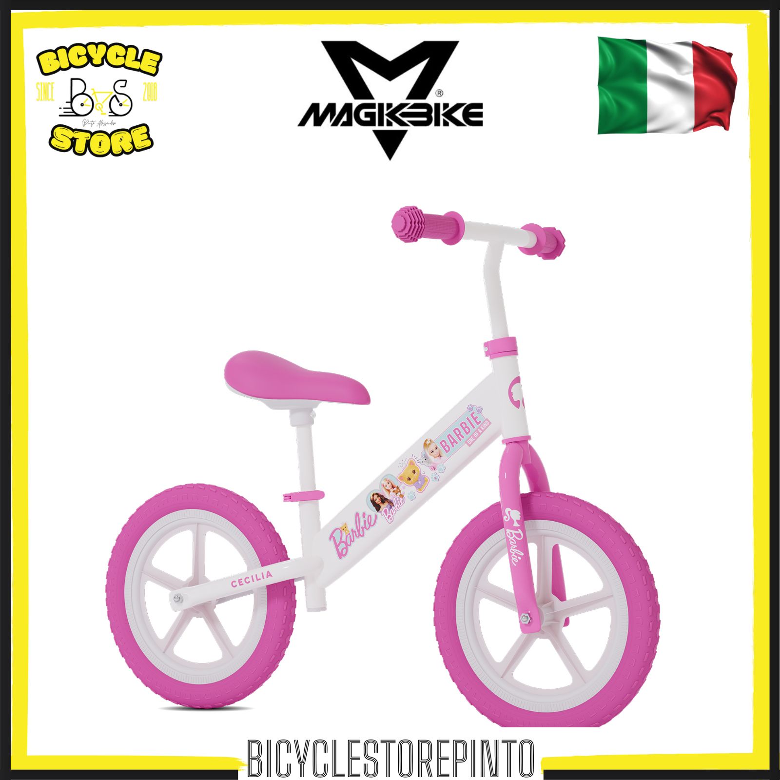 Bicicletta Pedagogica MAGIKBIKE Balance Bike Barbie