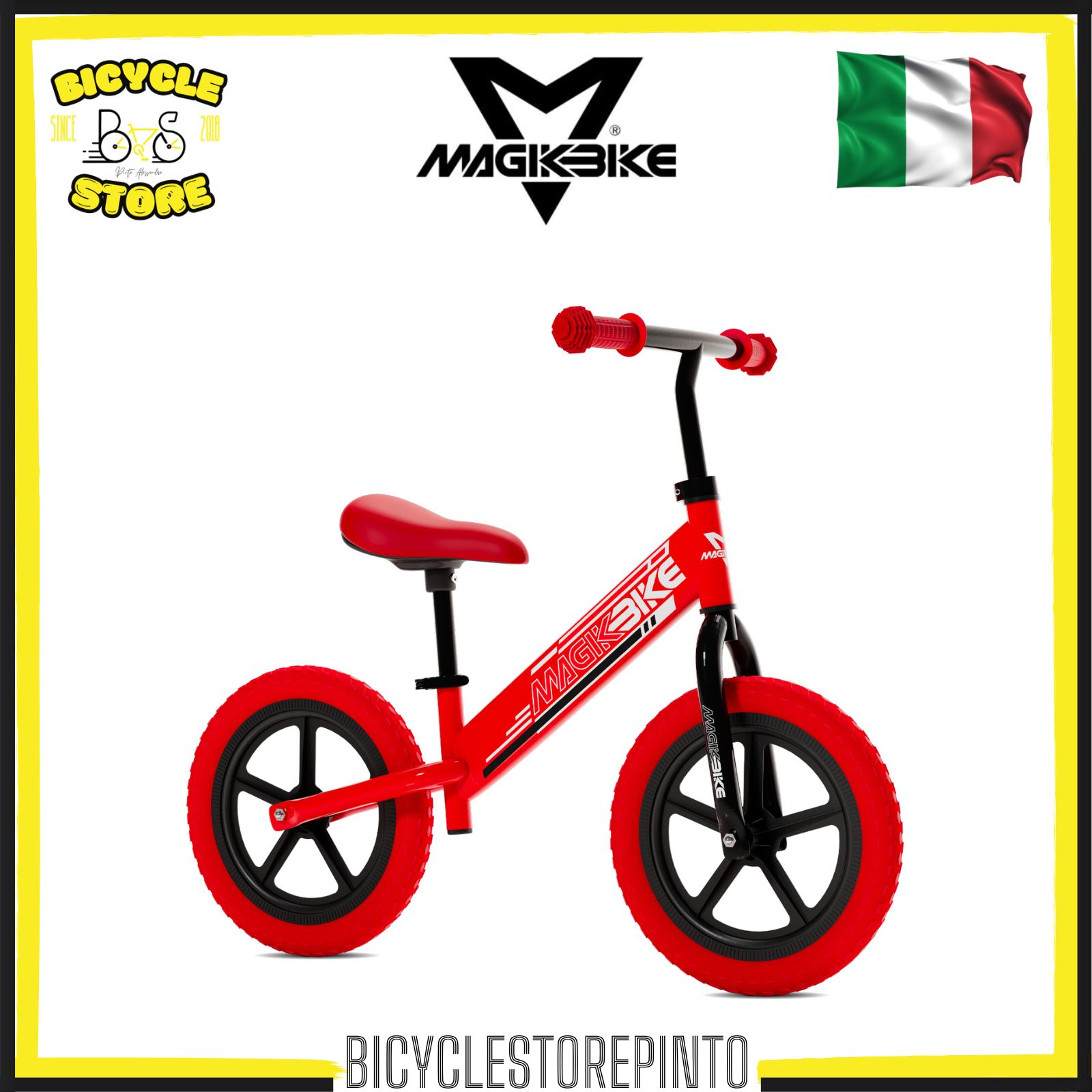 Bicicletta Pedagogica MAGIKBIKE Balance Bike Red Sport