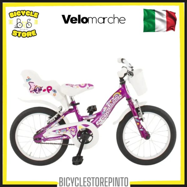 Bicicletta Bambina VELOMARCHE GIRL PAPILLON 16" Steel 1V