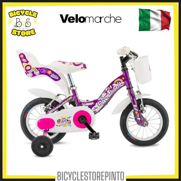 Bicicletta Bambina VELOMARCHE GIRL PAPILLON 14" Steel 1V