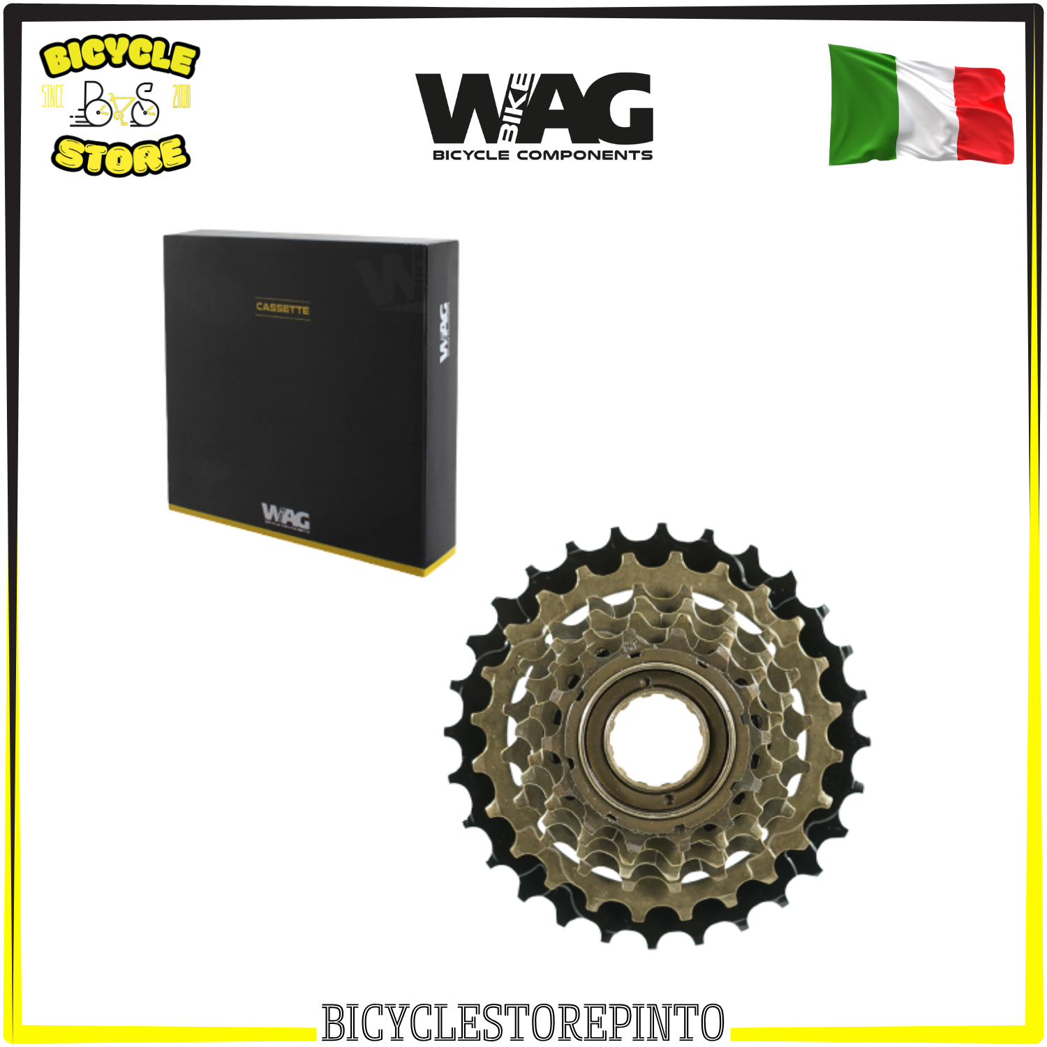 Ruota Libera a Filetto 6 Velocità 14-28 Denti – Marrone/Nero