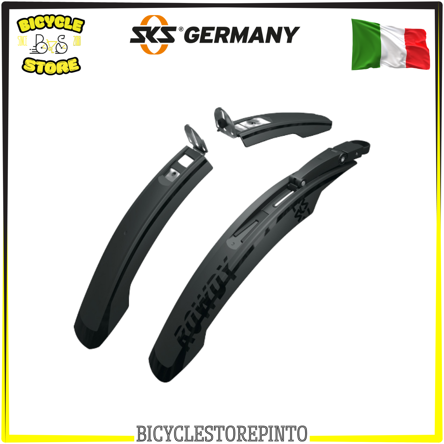 Kit Parafanghi ROWDY 20"/24" 2.0 – MTB Bambino, Nero