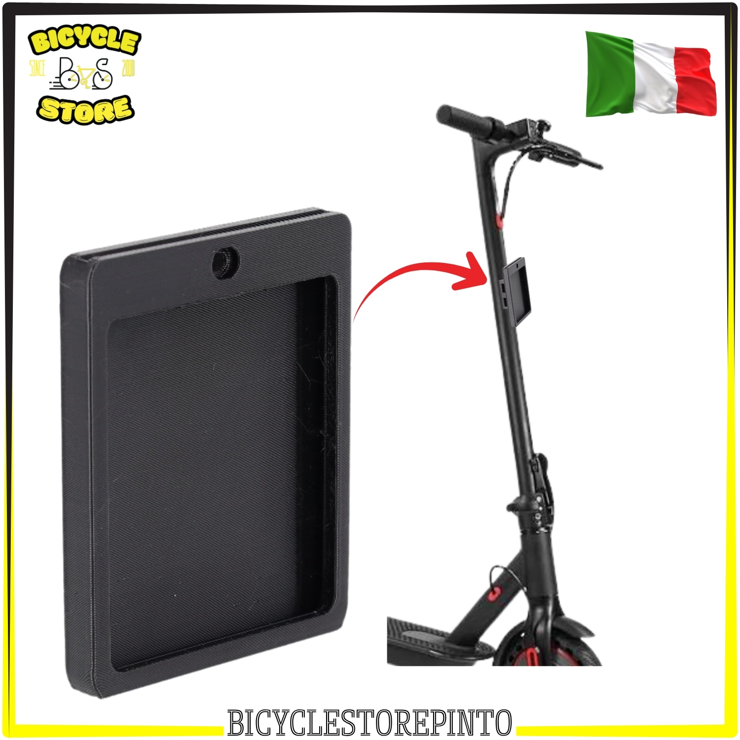 Portatarga Universale per Monopattino Elettrico – Nero