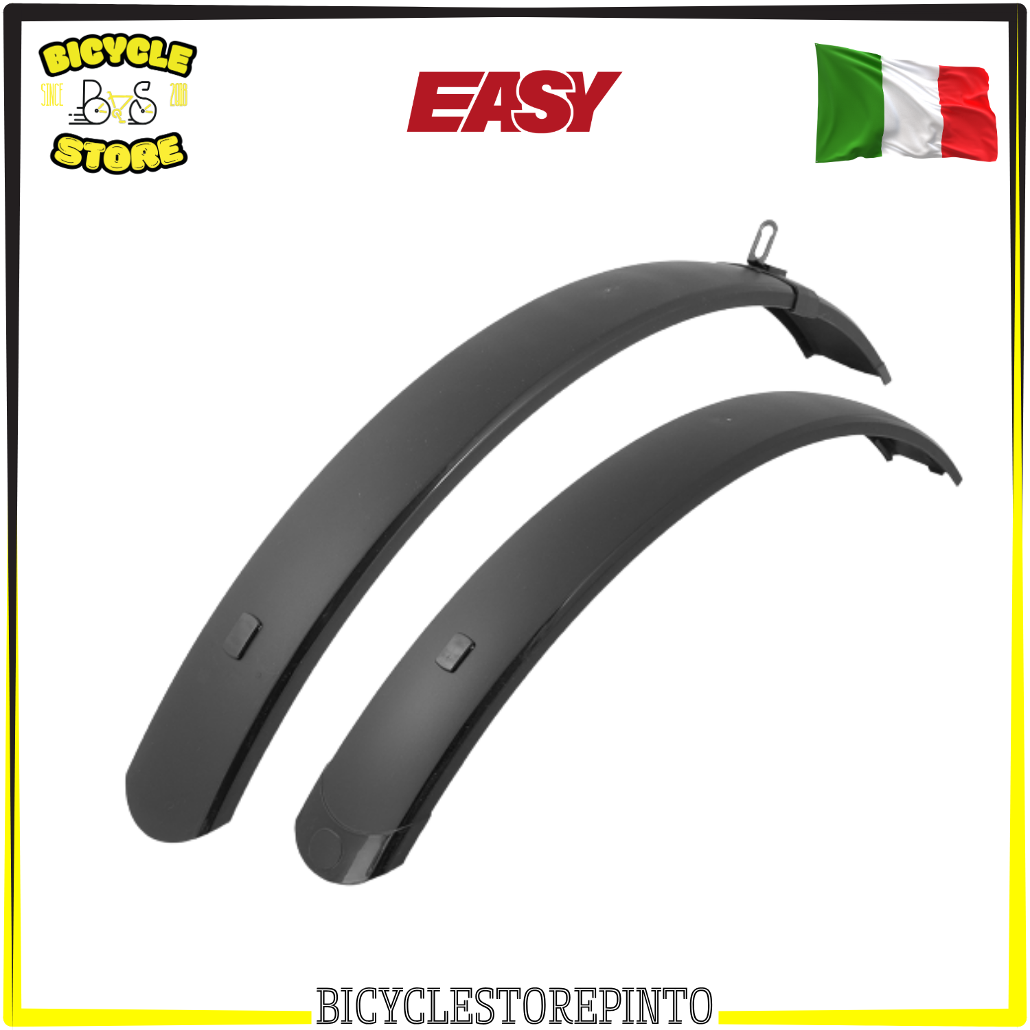 Kit Parafanghi MTB 29"/27.5" in PVC – Anteriore + Posteriore, Nero