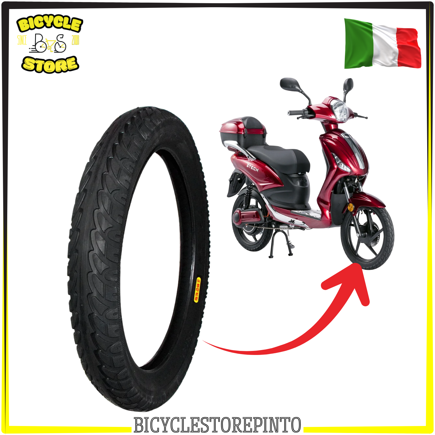 Pneumatico BLACKCAT 18×2.50 Tubetype con Camera d’Aria – Nero