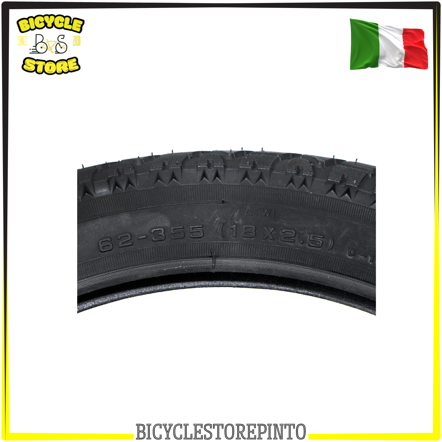 Pneumatico BLACKCAT 18×2.50 Tubetype con Camera d’Aria – Nero - immagine 4