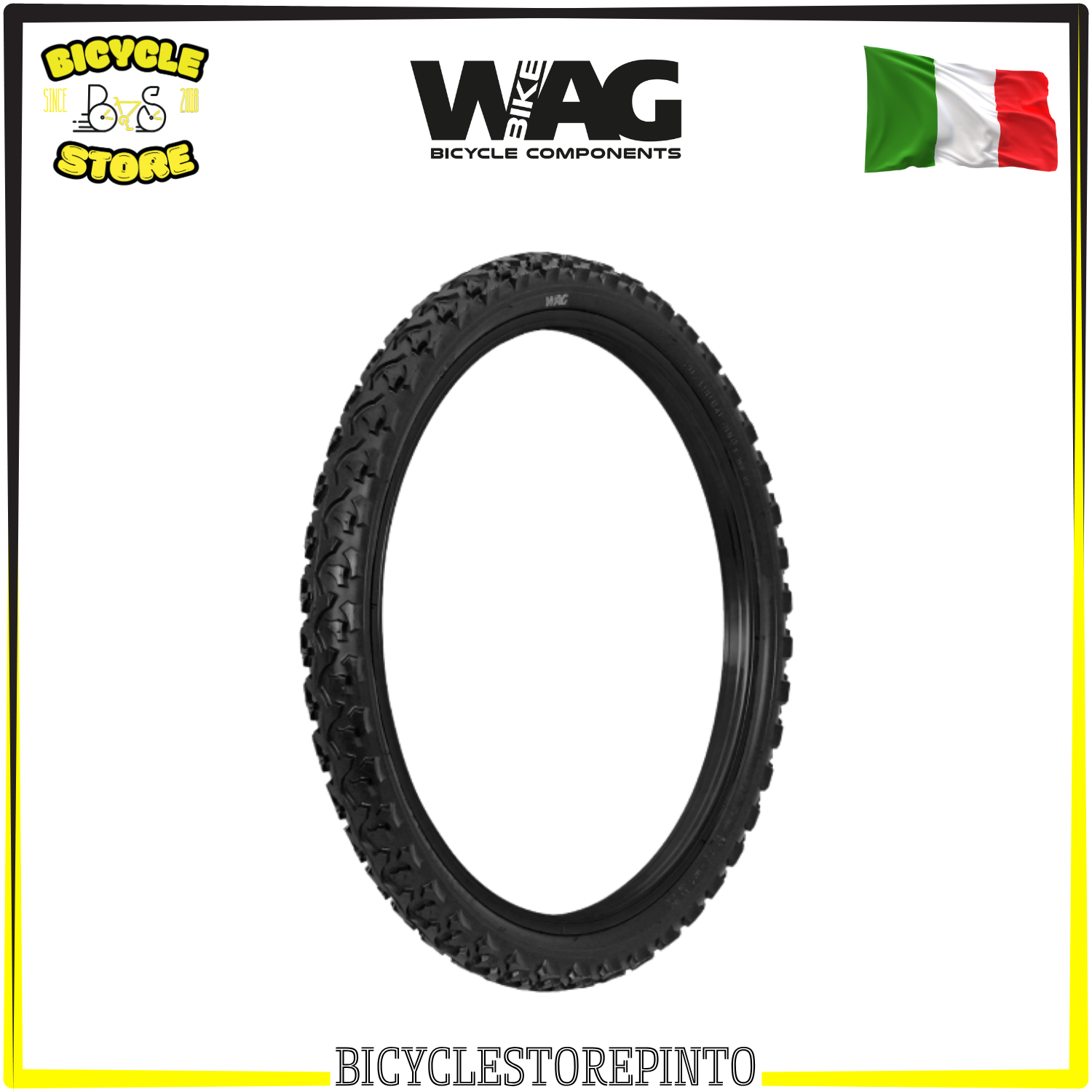 Copertone S186 MTB 20x1.90 – ETRTO 50-406, 22 TPI, Rigido, Nero