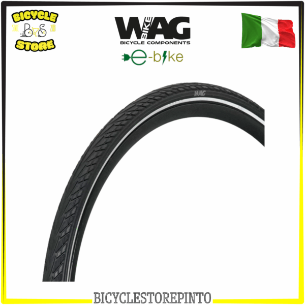 Copertone SA234 Trekking 700x45 – Antiforatura 1,3 mm, Bande Riflettenti, ETRTO 45-622, Nero
