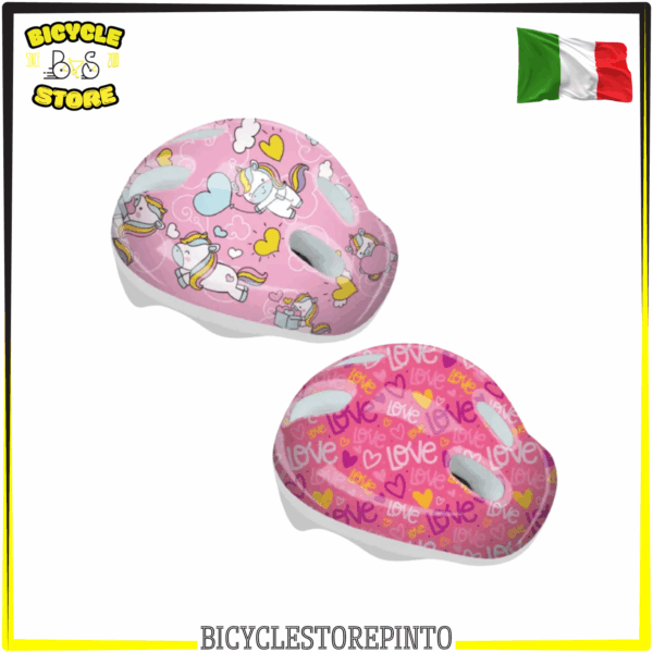 Casco Bambina “BABY GIRL” 44-48 cm – Fantasia Rosa/Fuxia