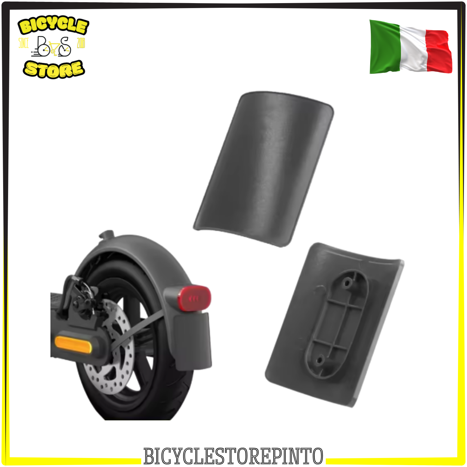 Supporto Targa per Monopattino Elettrico – Fissaggio su Parafango Posteriore