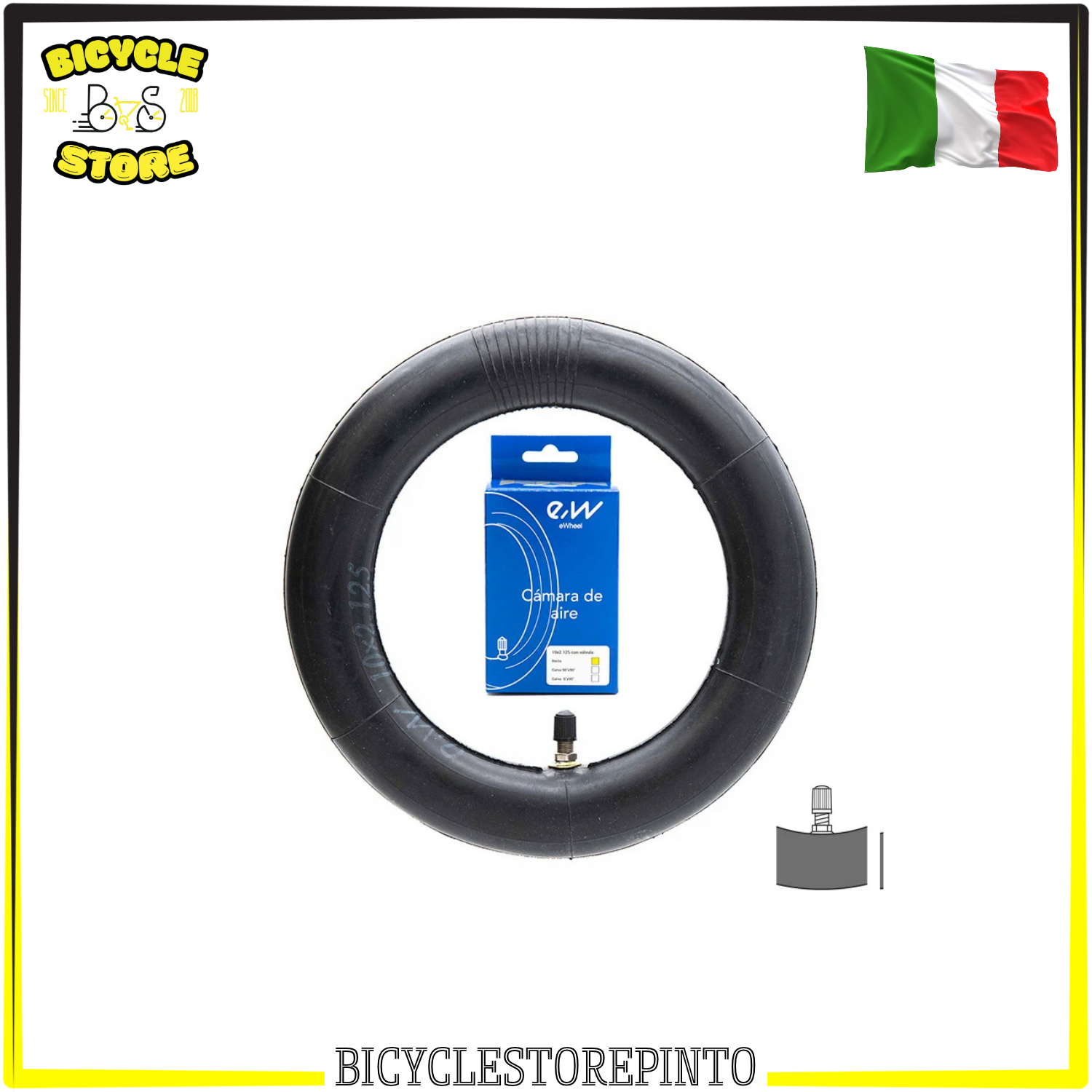 Camera d'Aria EWHEEL 10x2.125 per Monopattino Elettrico – Compatibile Xiaomi, Ninebot, SmartGyro, Motus e Wispeed