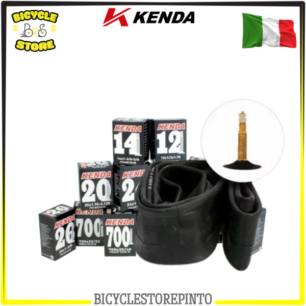 Camera d’Aria KENDA 14 x 1.75/2.125 – Valvola Italia Regina 30 mm, ETRTO 47/54-254/263