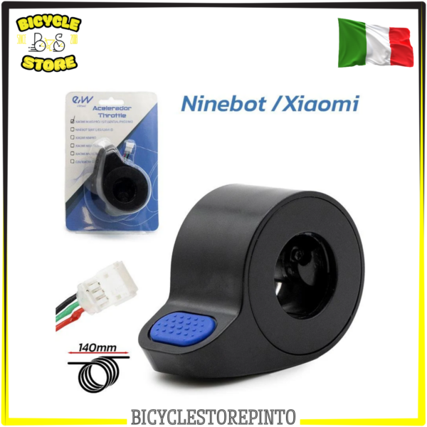 Acceleratore a Pollice per Monopattino Elettrico Ninebot e Xiaomi – Connettore JST ZH, Blu