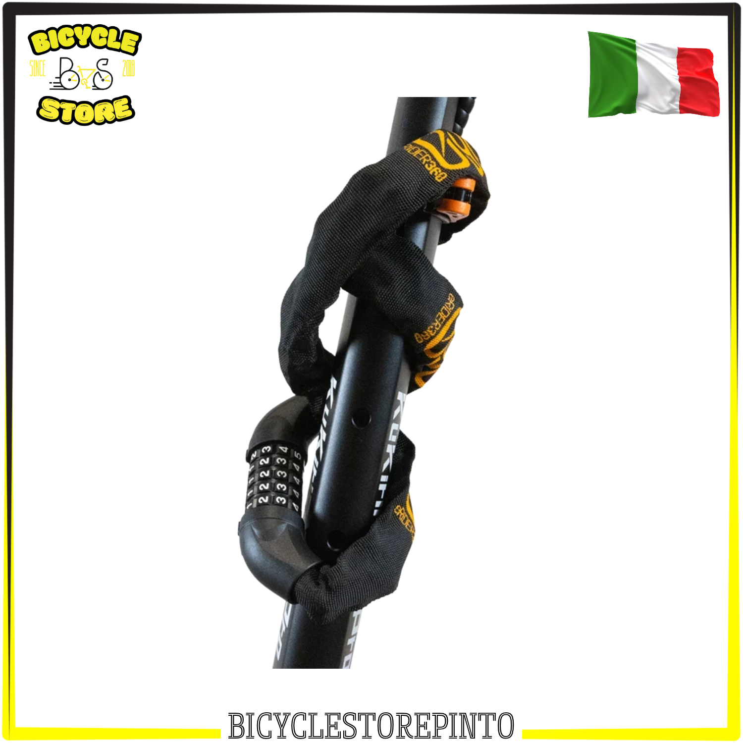 Lucchetto Antifurto a Combinazione EWHEEL 85 cm – Chiusura con Password, Nero, per Biciclette, E-Bike e Monopattini Elettrici - immagine 5