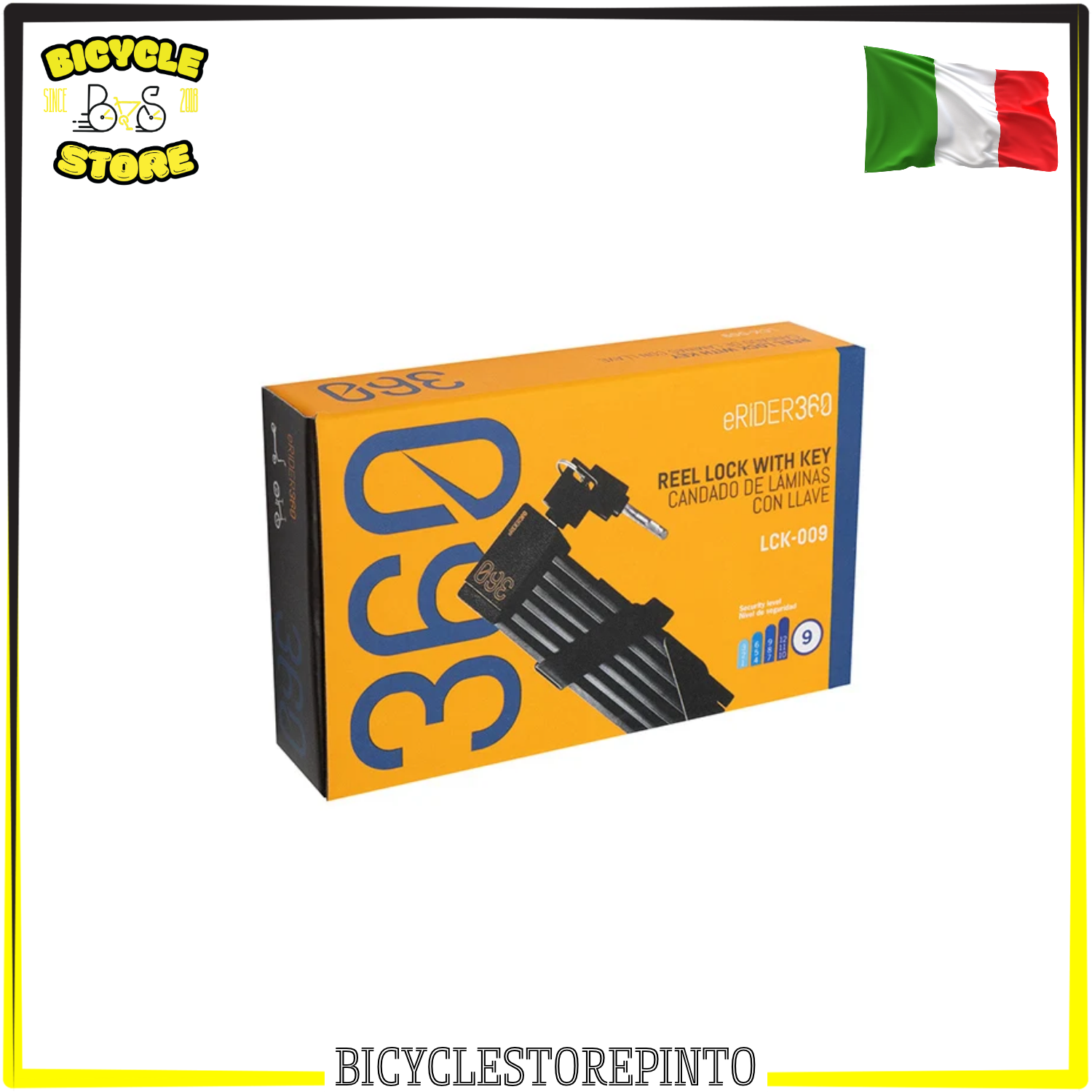 Lucchetto Antifurto a Lamelle con Chiave LCK-008 Nero – Lunghezza 65 cm per Biciclette, E-Bike e Monopattini Elettrici - immagine 5